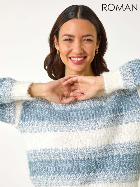 Roman Blue Contrast Shaded Stripe Jumper (H24585) | 2,523 UAH