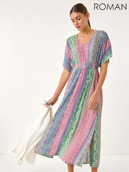 Roman Multi Boho Stripe Maxi Dress (H24638) | ₪314