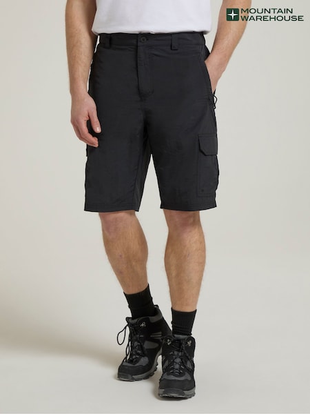 Mountain Warehouse Black Mens Explore Quick Drying Shorts (H24674) | ₪161