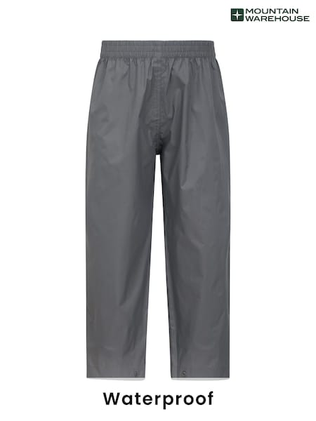 Mountain Warehouse Grey Kids Pakka II Waterproof Overtrousers (H24703) | €25