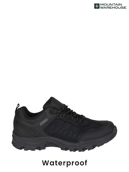 Mountain Warehouse Black Stampede Kids Waterproof Walking Shoes (H24801) | €44