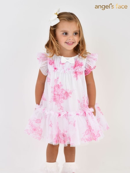 Angels Face Rosebud Flower White Dress (H24920) | €92