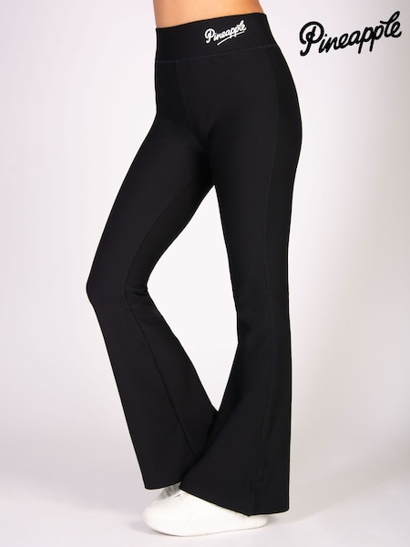 Pineapple Black Girls Rib Flare Trousers (H24974) | €37