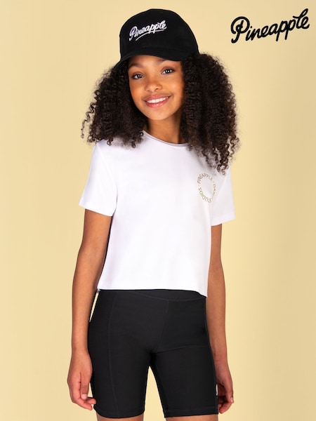 Pineapple White Girls Dance Studio T-Shirt (H24986) | ₪101