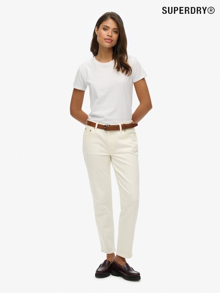 Superdry White Slim Mid Rise Jeans (H25096) | €99