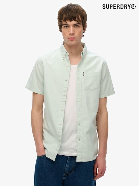 Superdry Green Oxford Short Sleeve Shirt (H25112) | R$ 445