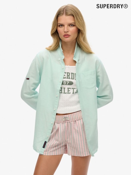Superdry Blue Oversized Studios Button Down Shirt (H25140) | €77