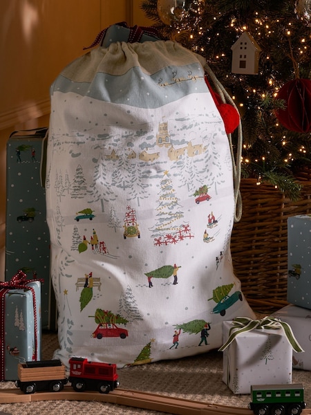 Sophie Allport Off White Home for Christmas Sack Decoration (H25196) | AED151