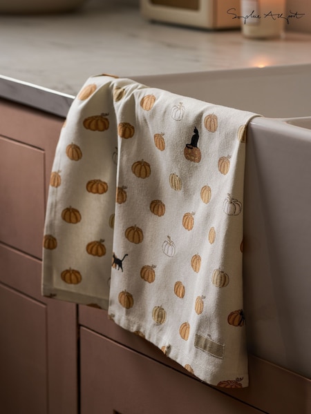 Sophie Allport Natural Trick or Treat Tea Towel (H25197) | €16