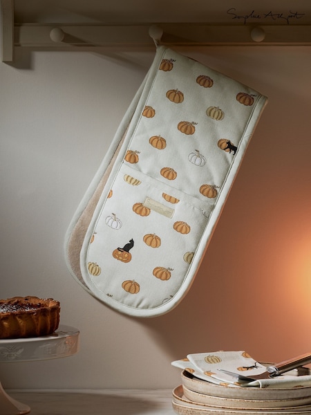 Sophie Allport Natural Double Trick or Treat Oven Gloves (H25206) | 129 QAR