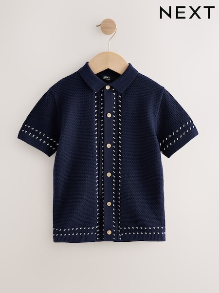 Mornarsko modra - Knitted Polo Shirt (3-16yrs) (H25248) | € 20 - € 26