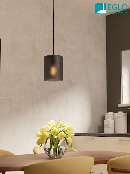 Eglo Colomera Steel and Glass Modern Minimalist Pendant (H25257) | ₺2.232