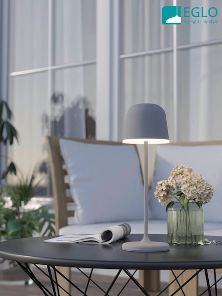 Eglo Grey Mannera Cordless Indoor and Outdoor Table Lamp (H25262) | €80