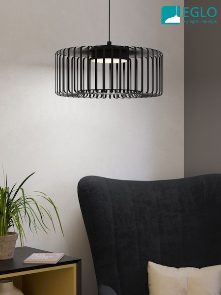Eglo Black Ginestrone-Z Steel RGB Ceiling Light (H25275) | €286