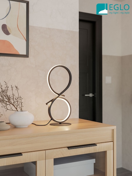 Eglo Black Serpins Aluminium & Steel Modern Table Lamp (H25284) | €81