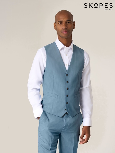 Skopes Blue Tailored Fit Beckett Suit Waistcoat (H25328) | €64