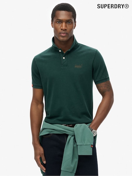 Superdry Green Vintage Destroy 100% Cottton Polo Shirt (H25356) | €53
