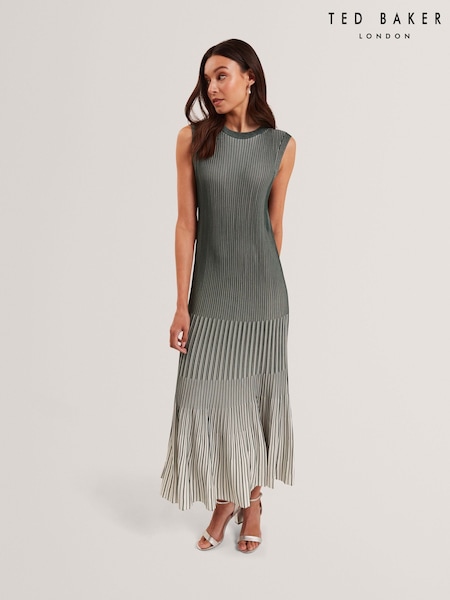 Ted Baker Dilylaa Textured Stripe Knit Midi Dress (H25362) | R$ 2.260