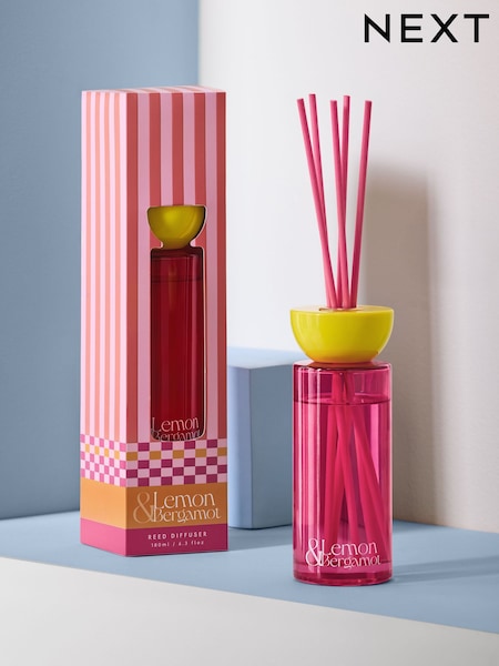 Lemon & Bergamot Pink Bright Collection 180ml Diffuser (H25559) | €26
