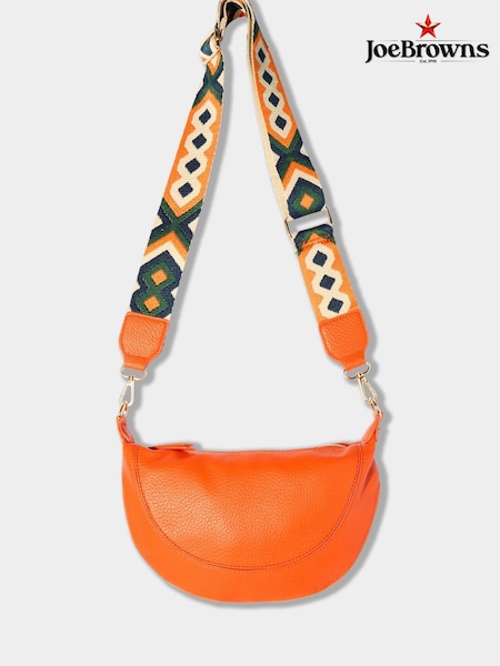 Joe Browns Orange Vegan Leather Cross-Body Bag (H25586) | €51