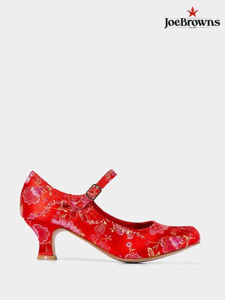 Joe Browns Red Satin Jacquard Mary Jane Heels (H25593) | R$ 495