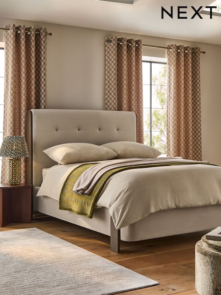 Soft Velvet Pebble Natural Beaumont Bed Bed Frame (H25697) | €750 - €975