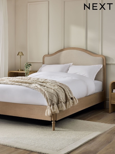 Tweedy Plain Light Natural Lily Wooden Ottoman Storage Bed Frame (H25698) | €925 - €1,175