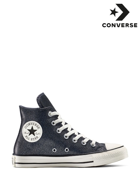 Converse Black Chuck Taylor All Star Sparkle Shine High Trainers (H25728) | €88