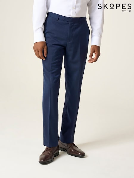 Skopes Blue Tailored Fit Caspian Stretch Look Suit Trousers (H25788) | €70