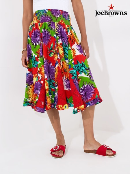 Joe Browns Bright Floral Godet Panel Midi Skirt (H25789) | ‏267‏₪