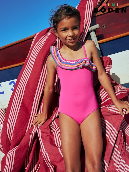 Boden Pink Lila One Shoulder Swimsuit (H25851) | €41 - €49