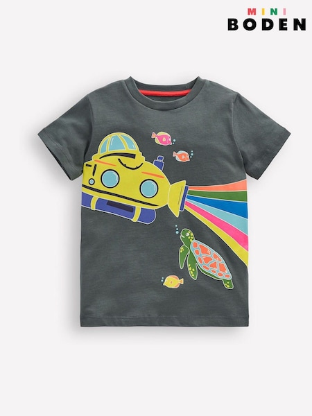 Boden Grey 100% Cotton Glow In The Dark T-Shirt (H25862) | €26 - €30