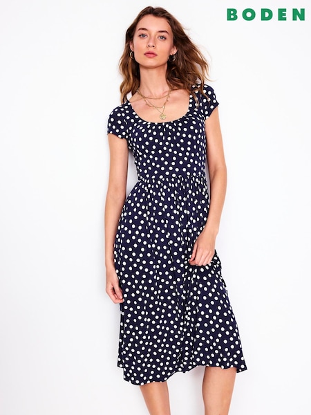 Boden Blue Dark Samantha Scoop Jersey Dress (H25876) | €109