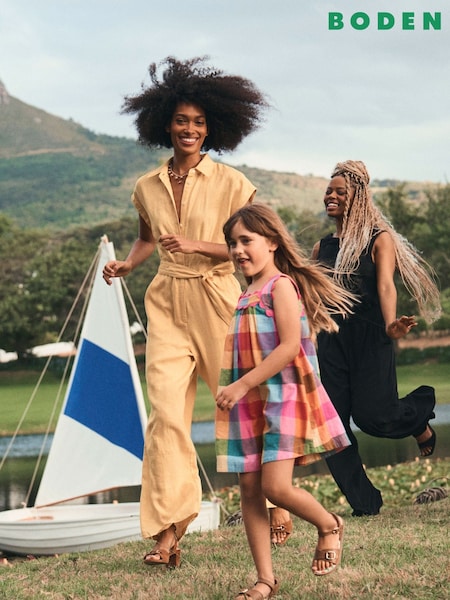 Amarillo - Boden Colette 100% Linen Jumpsuit (H25899) | 216 €