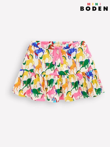 Boden Pink Tiered 100% Cotton Jersey Skirt (H25975) | €31 - €34