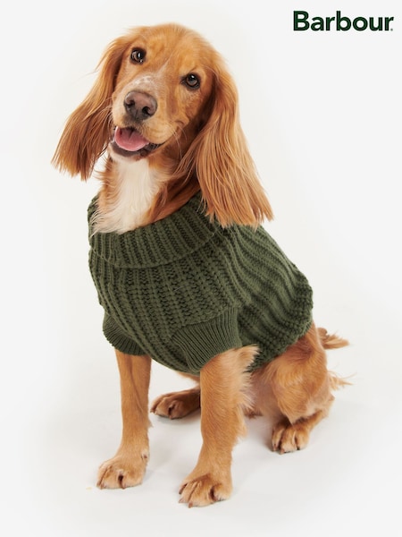 Barbour® Green Dogs Saltburn Cable Knit Jumper (H26045) | €37