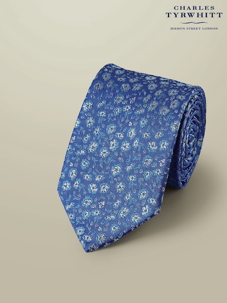 Charles Tyrwhitt Blue Floral Tie (H26069) | 247 QAR