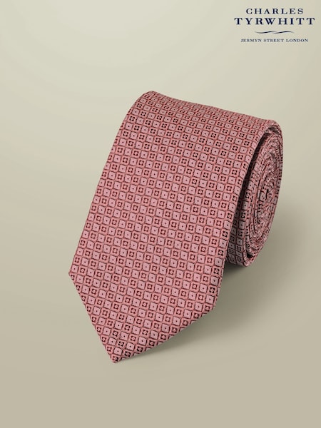 Charles Tyrwhitt Pink Stain Resistant Geo Tie (H26072) | R$ 345