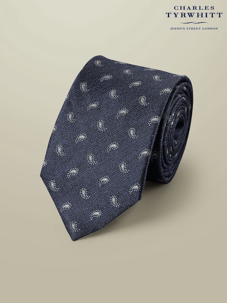 Charles Tyrwhitt Blue Silk Linen Woven Tie (H26111) | €66
