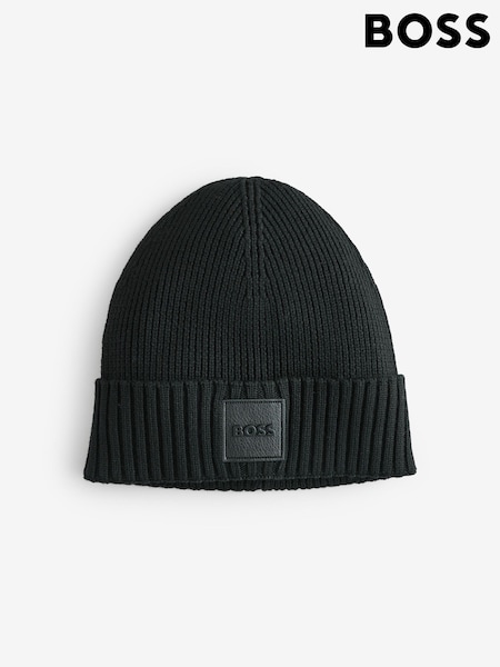 BOSS Black Ribbed Logo Beanie (H26160) | €91