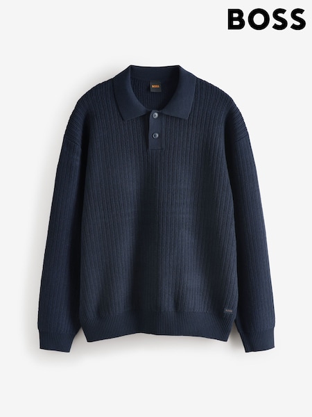 BOSS Blue Kotorpolo Knitted Polo Shirt (H26172) | €253