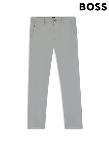 BOSS Silver Slim Fit Chino Trousers (H26196) | €168