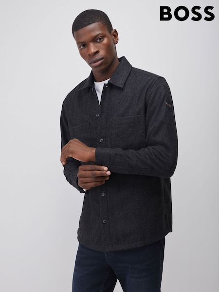 BOSS Black Locky Button Through Overshirt (H26199) | 1,017 QAR