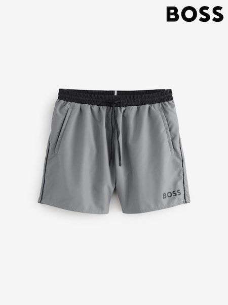 BOSS Grey Light Starfish Quick Dry Swim Shorts (H26208) | €65