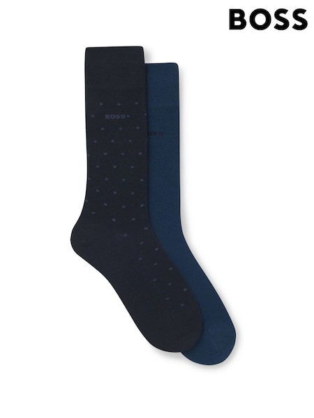 modra - BOSS Bamboo Logo Socks 2 Pack (H26211) | € 24