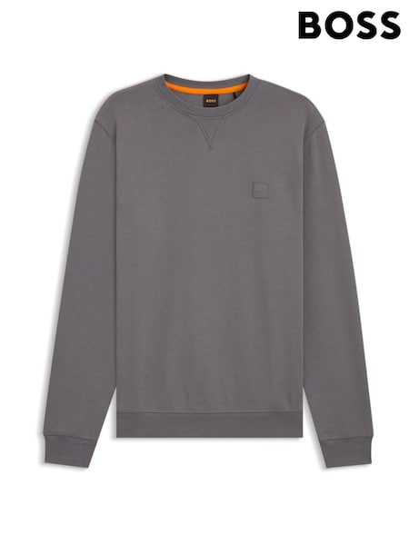 BOSS Grey Westart Crew Neck Logo Sweatshirt (H26241) | €140