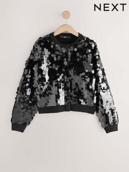 Black Sequin Knitted Cardigan (H26326) | €65