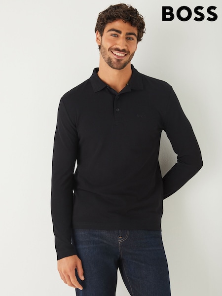 BOSS Black Plisy Tipped Collar Regular Fit Polo Shirt (H26713) | €140
