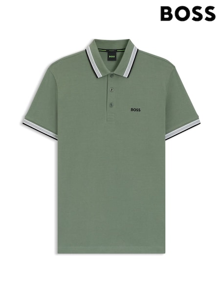 BOSS Green Regular Fit Paddy Tipped Collar Polo Shirt (H26724) | €118