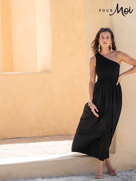 Pour Moi One Shoulder Shirred Bodice Maxi Dress (H26749) | €56